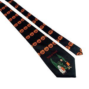 Pumpkin Mens Necktie Tie Trick Or Treat Jack O Lantern Halloween Work Dad Gift